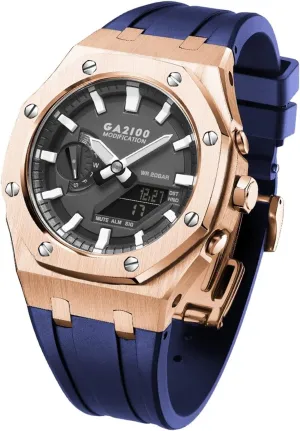 For GA-B2100 Metal Watch Case Silicone Watchband 316 Stainless Steel Modified Accessories Kit