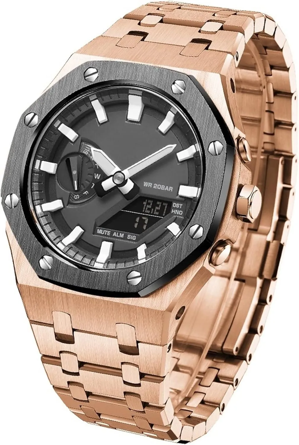 For GA2110SU-9A Mod Kit Accessories with bottom cover GA2100 Model Oak All Metal Bezel Strap Style Watch Bands