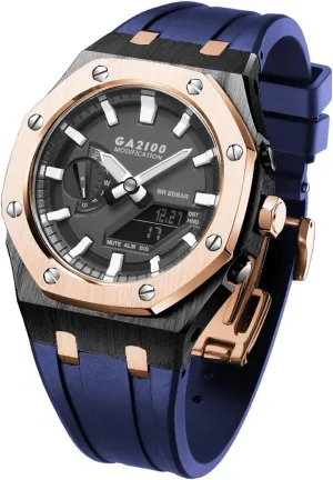 GA2100 MOD Kit For GA2100HC-4A Metal Watch Case Silicone Strap 316 Stainless Steel Modified Accessories Bracelet Bezel bands