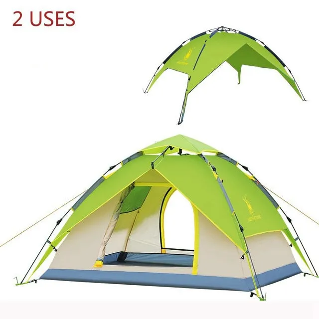 GAZELLE Camping Tent 3-4 person Tents Hydraulic automatic Waterproof Double Layer Tent Ultralight Outdoor Hiking Picnic tents
