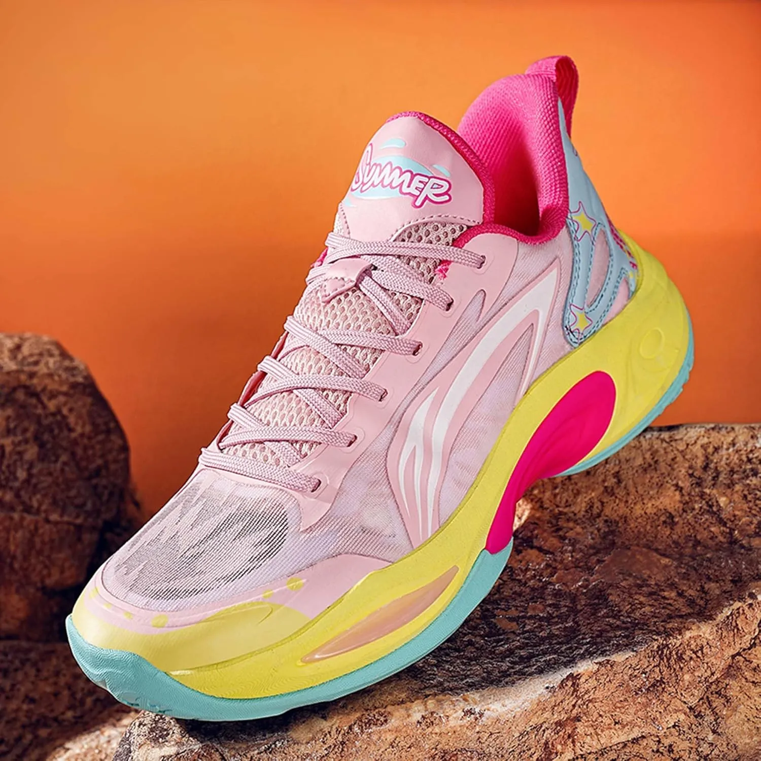 General Basketball Shoes, Summer Shoes, Anti Slip Running Shoes, Shock-Absorbing Walking Shoes, Breathable Tennis Shoes