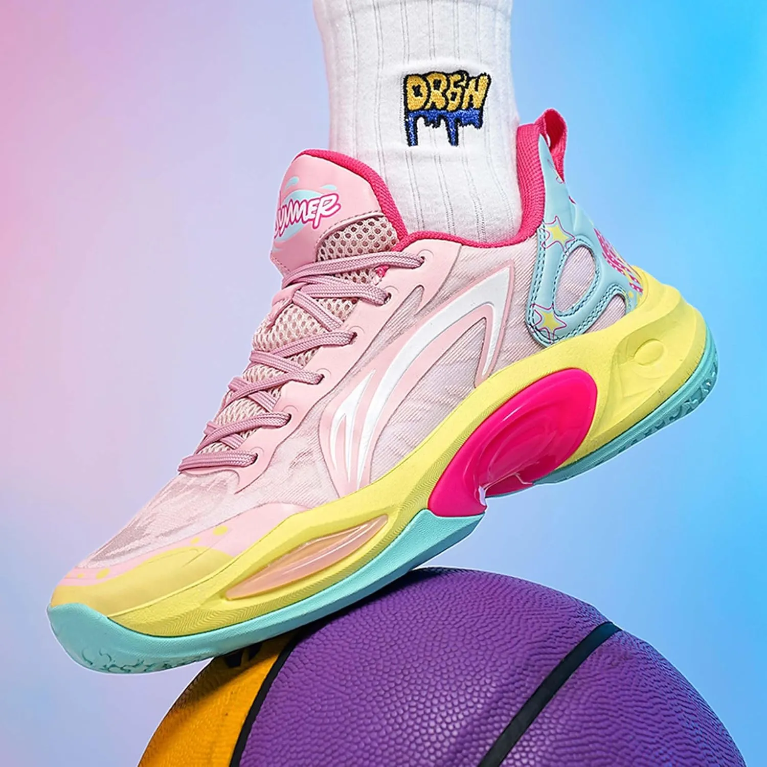 General Basketball Shoes, Summer Shoes, Anti Slip Running Shoes, Shock-Absorbing Walking Shoes, Breathable Tennis Shoes