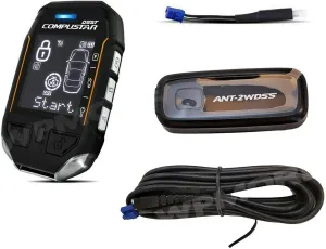 Generic Compustar 2WT11R-SS 3-Mile LCD Remote   ANT-2WDSS Antenna   Cable   FT-Temp