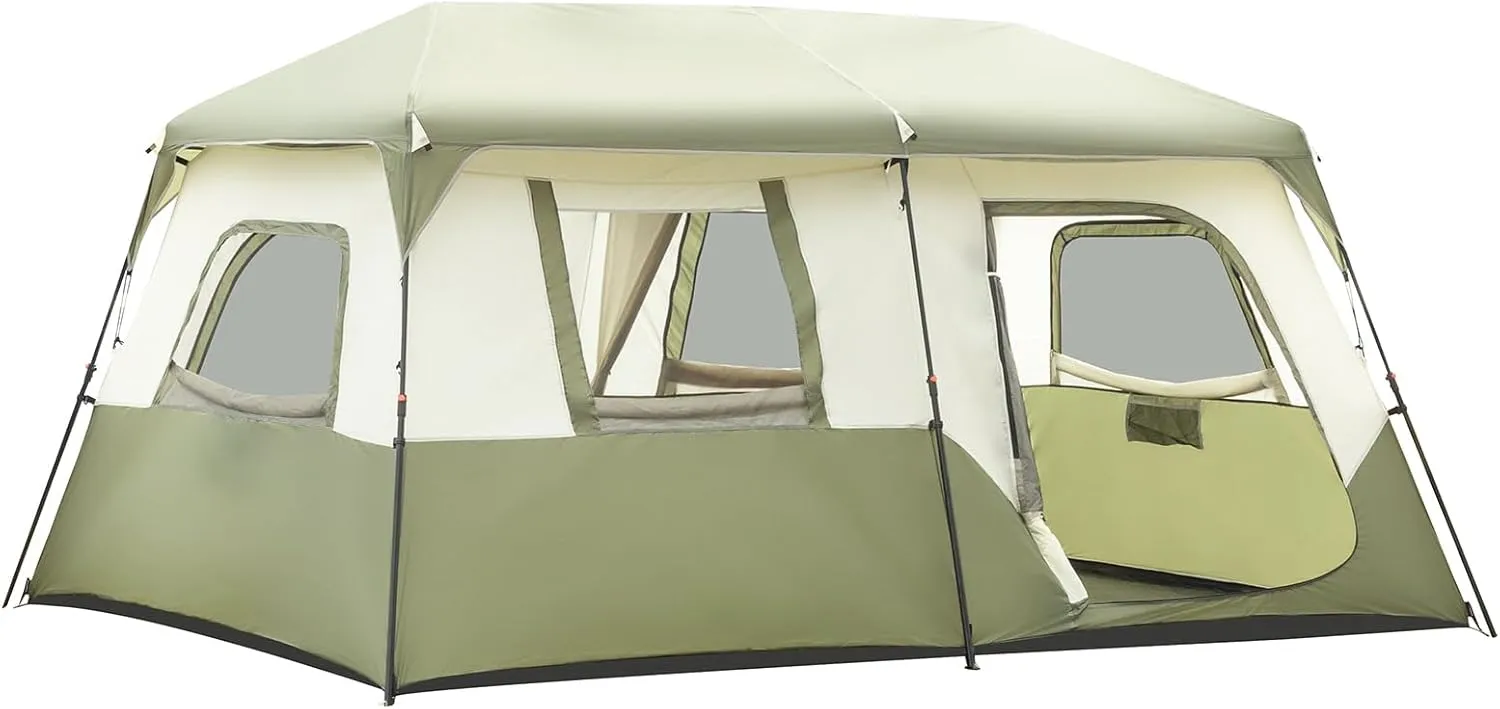Gerrit Camping Tent, Pop Up Tents for Camping 6-8 Person Waterproof Family Tent Setup in 60 Seconds with Rainfly & Windproof Tent with Carry Bag, Instant Cabin Tent for Outdoor,Picnic,Hiking