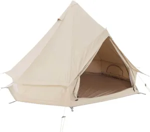 GeRRiT Large Camping Tent Bell Tent with Stove Hole Cotton Canvas Tents Yurt Tent 4 Season Indian Tent for Family Camping Outdoor Hunting Big Family Shelter Hello
