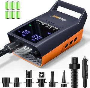 GiveBest 13500mAh Rechargeable Paddle Board Pump, Max 20 PSI High Pressure and 30% Faster Dual Stage SUP Air Pump, Inflation and Deflation Function for Stand Up Paddle Boards, Boats, Kayaks and Tent