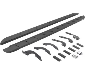 Go Rhino RB10 Slim Running Boards & Brackets | Cab Length, Galvanized Steel, Protective Bedliner Coating | 63443280ST | Fits 2024 Toyota Tacoma Double Cab