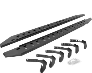 Go Rhino RB20 Slim Running Boards & Brackets | Galvanized Steel, Textured Black | 69418087SPC | Fits 1999-2016 Ford F-250, F-350 Crew Cab Pickup
