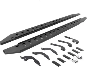 Go Rhino RB20 Slim Running Boards & Brackets | Galvanized Steel, Textured Black | 69442987SPC | Fits 2005-2023 Toyota Tacoma Double Cab Pickup
