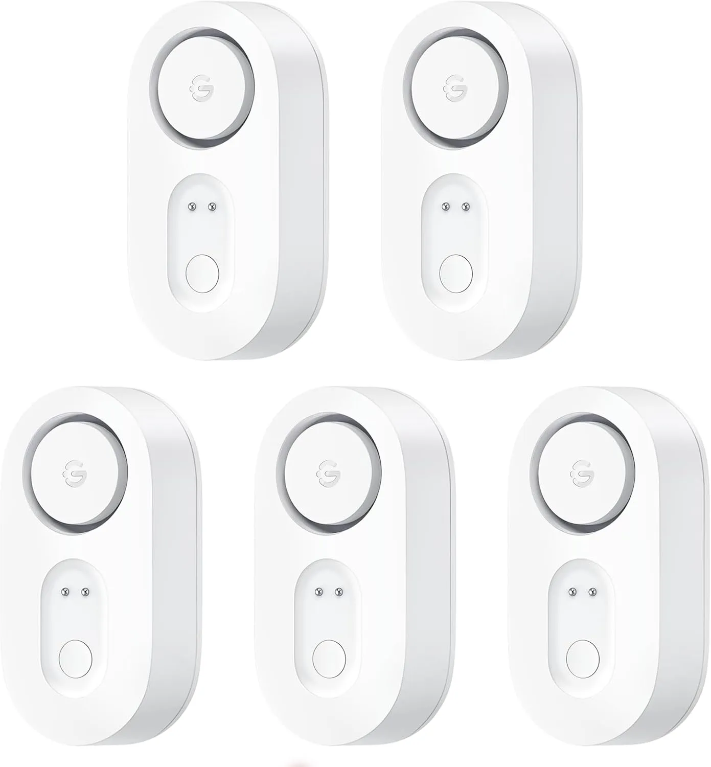 GoveeLife Water Leak Detector 5 Pack with 105dB Adjustable Alarm, Water Alarm with Dual Sets Sensor Probes Leaks and Floods. Suit for Home, Basement, and Kitchen(Cannot Connect to Wi-Fi Directly)
