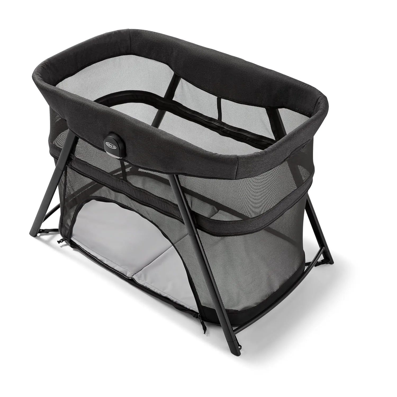Graco Lite Traveler 4 in 1 Playard with 4 Modes, Bedside Bassinet, Toddler Playpen, Free Play and Slumber Tent Mode, Lightweight Portable Playard with Canopy and Carry Bag