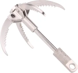 Grappling Hook with Folding Claws Multifunction Collapsible Stainless Steel Anchor for Outdoor Camping