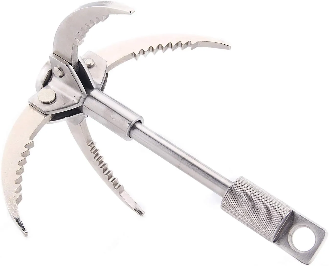 Grappling Hook with Folding Claws Multifunction Collapsible Stainless Steel Anchor for Outdoor, Hiking Tree Branches Trimming