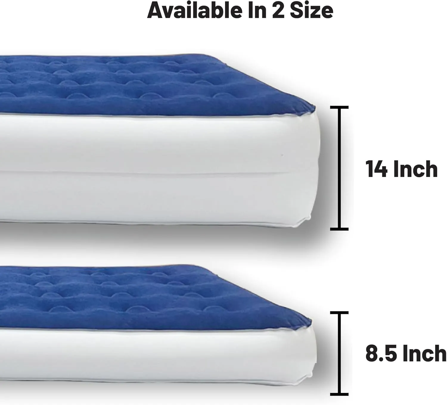 Greaton, 14-Inch Durable Luxury Inflatable Air Mattress with Comfort Coil Technology and High Capacity Pump, Good for Camping, Home and Portable Travel, Twin, Blue