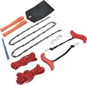 Hand Rope Chain Saw Efficient Both Sides Teeth Blades Folding Pocket Chainsaw for Tree 53 Inch
