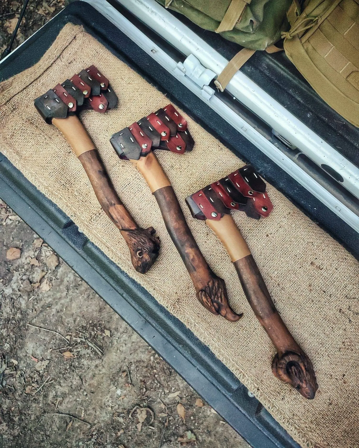 Handcrafted Sheaths Axe and Huge savings Hot-Forged Leather Intuitive Iron