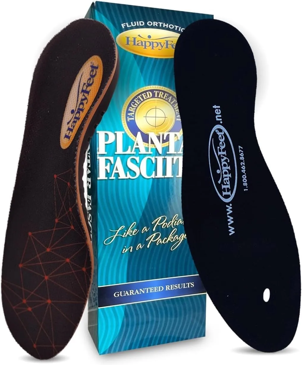 Happy Feet Arch Support Insoles - Plantar Fasciitis Feet Insoles - Shock Absorbing, Anti-Fatigue, Foot Pain, High Arch Support Insoles