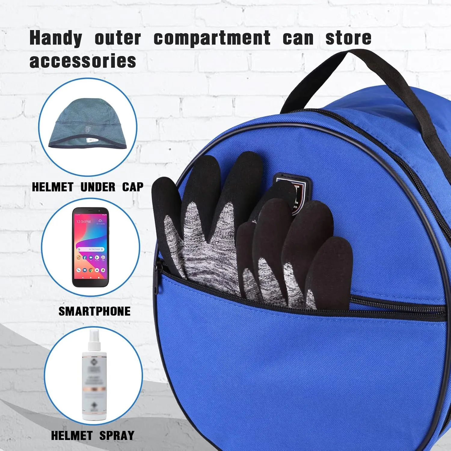 Harrison Howard Equestrian Motorcycle Riding Waterproof Helmet Bag Helmet Case Storage Carring Bag