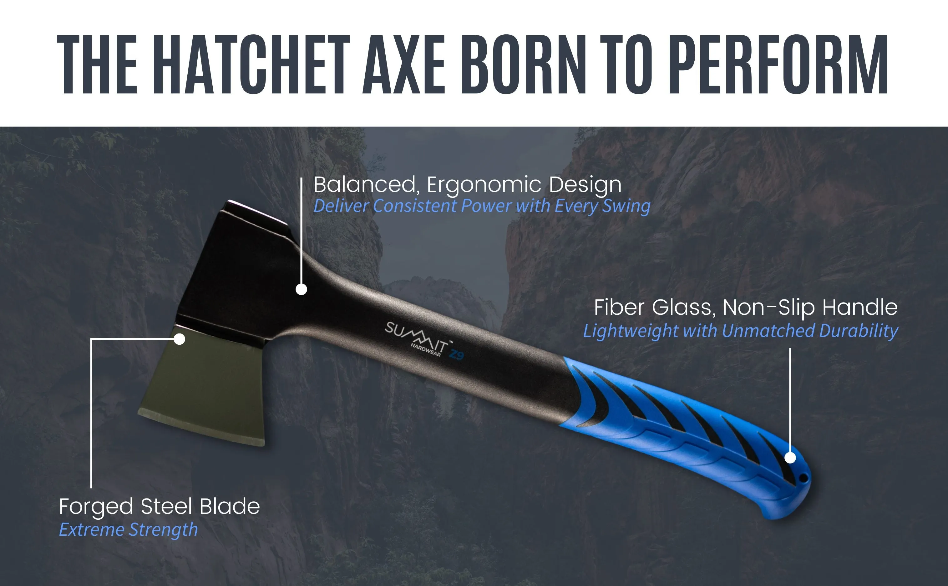 Hatchet Axe, Camping Hatchet, Axe Tool, Small Hatchet Axe for Camping (Z9 Chopping 14" Hatchet Axe)