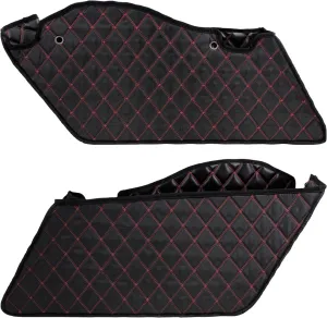 HDBUBALUS Non-Stretched Saddlebag Liners Inserts Red Thread Compatible with Harley Touring Electra Street Glide Road King 2014-2023 1 Pair