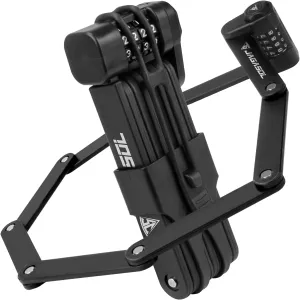Heavy Duty Anti-Theft Folding Bike Lock, Combination Fold Chain Lock for Bicycle Scooter Motorcycle, 0.8 Inches Wide 0.3 Inches Thick Alloy Steel, Anti-Pinch, Anti-Crush, Anti-Saw, 110 cm