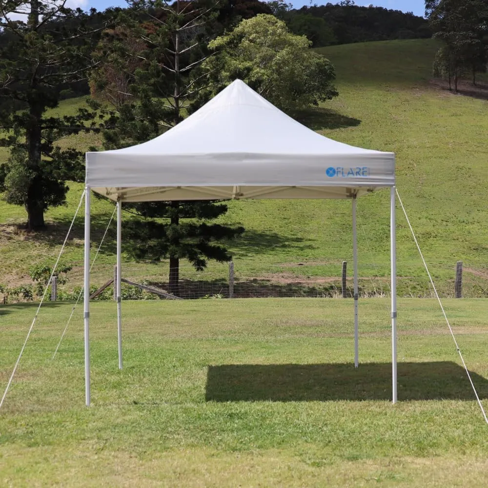 Heavy Duty, Commercial Grade Pop Up Canopy Tent. Instant Canopy with Hex Legs & Extended Warranty. Package Includes Wheeled Bag, Pins & Ropes. (Gray, 10ft x 10ft)