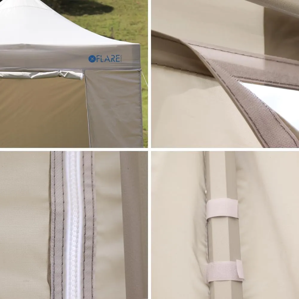 Heavy Duty, Commercial Grade Pop Up Canopy Tent. Instant Canopy with Hex Legs & Extended Warranty. Package Includes Wheeled Bag, Pins & Ropes. (Gray, 10ft x 10ft)
