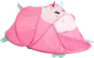 Heritage Kids Figural Unicorn Pop Up Portable Play Tent with Carry Case, 71" L x 35" w x 33" H, Pink