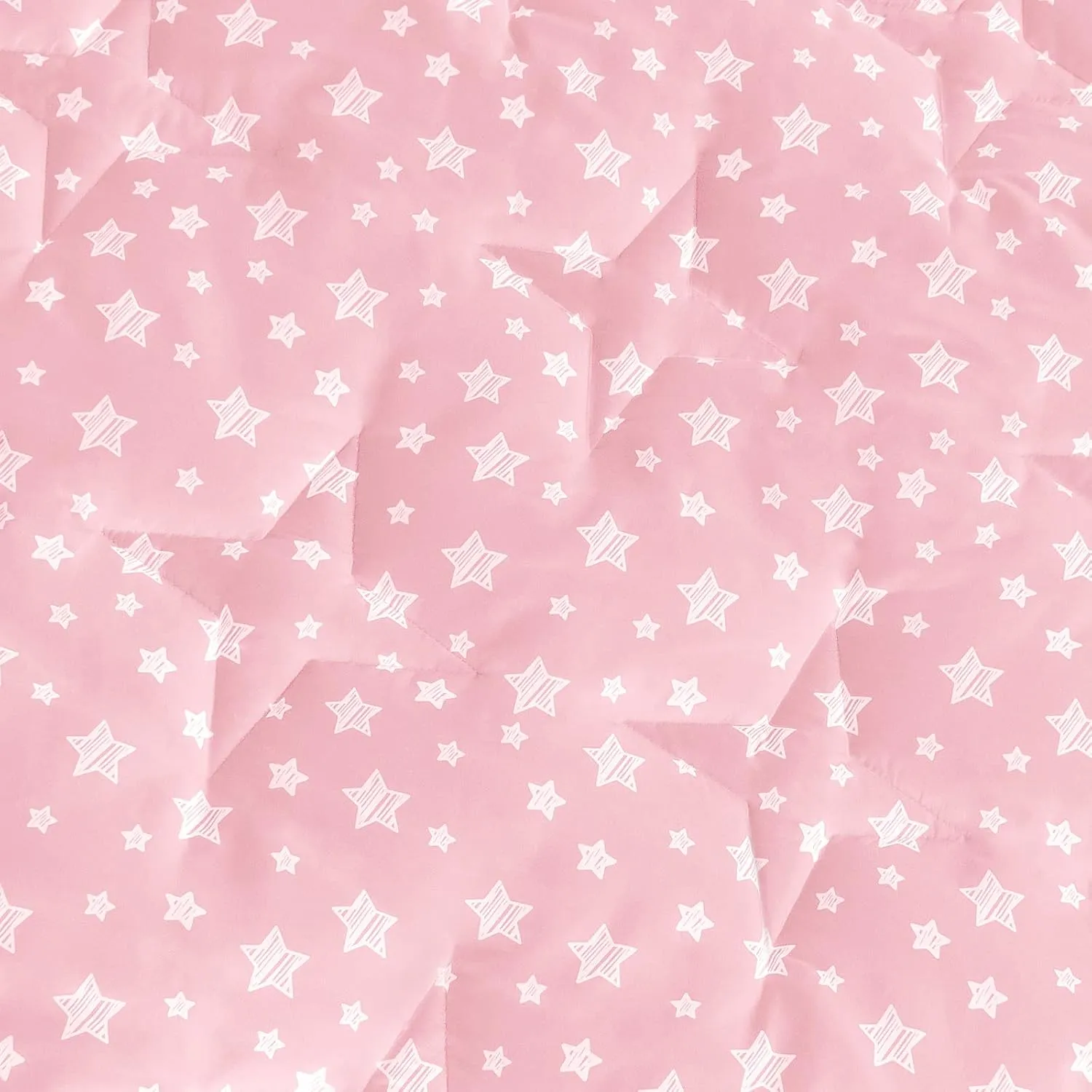 Hexagon Mat Princess Tent Rug, Plush Soft Playpen Mat Fitted for Monobeach Princess Castle, Non Slip Pink Star Nursery Rug for Baby Girl Room Decor, 55" L x 47" W
