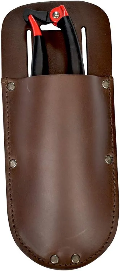 Hide & Drink, Thick Leather Holster for Pruning Shears w/Belt Loop Garden Scissors Sheath, Folding Saw, Construction & Utility Tools Pouch, Handmade Includes 101 Year Warranty