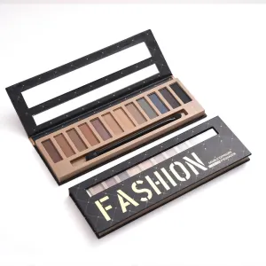 Highly Pigmented Eyeshadow Palette , 12 Colors Matte Shimmer Metallic Eyeshadow Pallet Long Lasting Blendable Natural Colors Waterproof Make Up Eye Shadows Cosmetics Gift Kit-Great for Travel