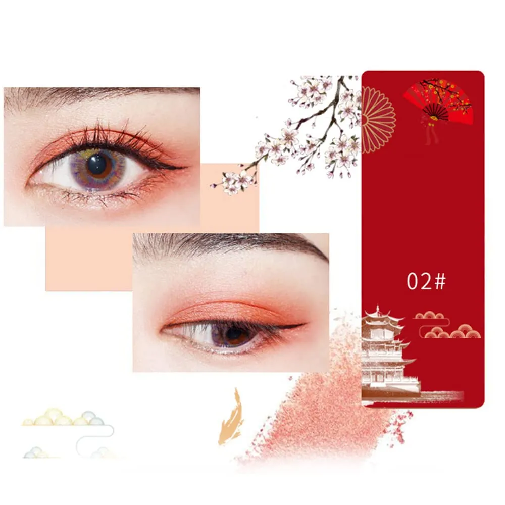 Highly Pigmented Eyeshadow Palette , 9 Colors Matte Shimmer Metallic Eyeshadow Palette Water proof Blendable Long Lasting Natural Colors Make Up Eyeshadow Cosmetics Gift Kit-Great for Travel (#02)