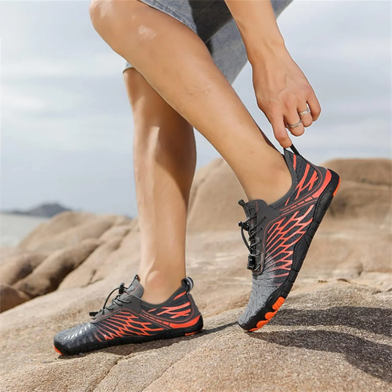 Hike Barefoot Shoes Women Wide Toe Box Healthy & Non-Slip, Unisex Outdoor Hiking Footwear