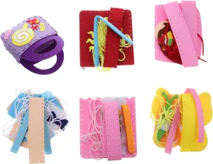 HOMOBABE Sewing Kits for Boys and Girls 6pcs Handbag Making Supplies Handbag Accessories DIY Handmade Bag for Children Random Style