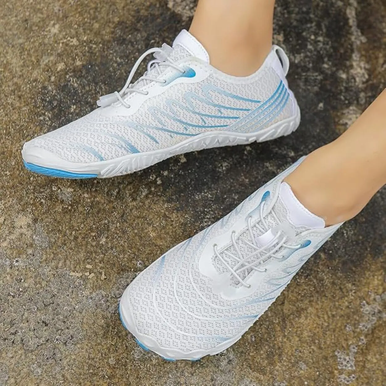 Hrtesus Grounding Shoes with Copper for Women Men Earthing Shoes Grounded Barefoot Footwear Wide Toe Highly Elastic Non-Slip Sneakers