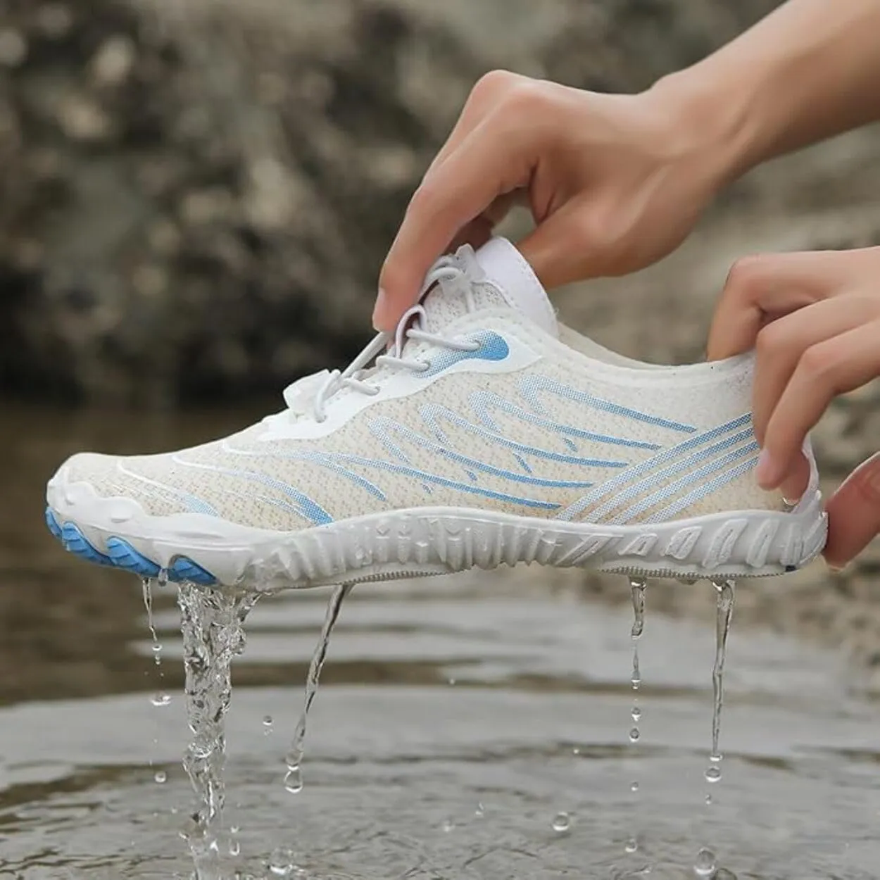 Hrtesus Grounding Shoes with Copper for Women Men Earthing Shoes Grounded Barefoot Footwear Wide Toe Highly Elastic Non-Slip Sneakers