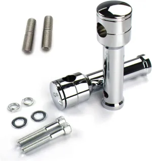 HTTMT- TGHD-HAD001 HBS011-II-CD- Chrome Round 6" Rise 1" /25mm Mount Compatible With DNA Paughco Springer Handlebar Riser