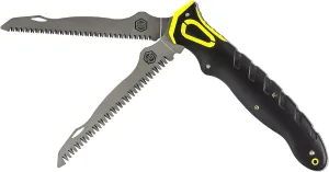 Hunters Specialties Hunting Command Grip Dual Blade Folding Bone & Wood Saw - Sainless Steel Blades, Non-Slip Grip Handle