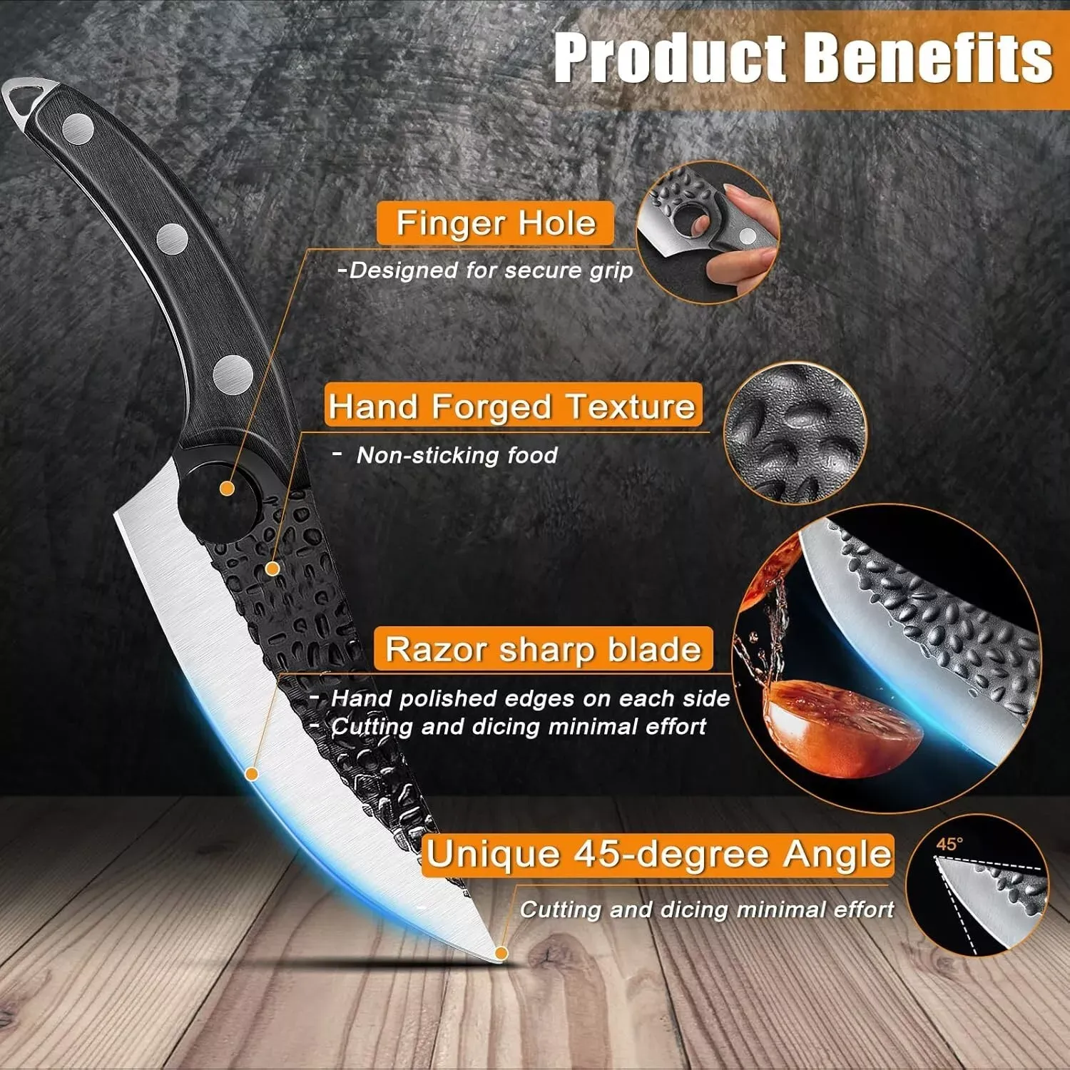 Huusk Matsato Knife- Sharp All-Round - Perfect for Chefs & Home Cooking