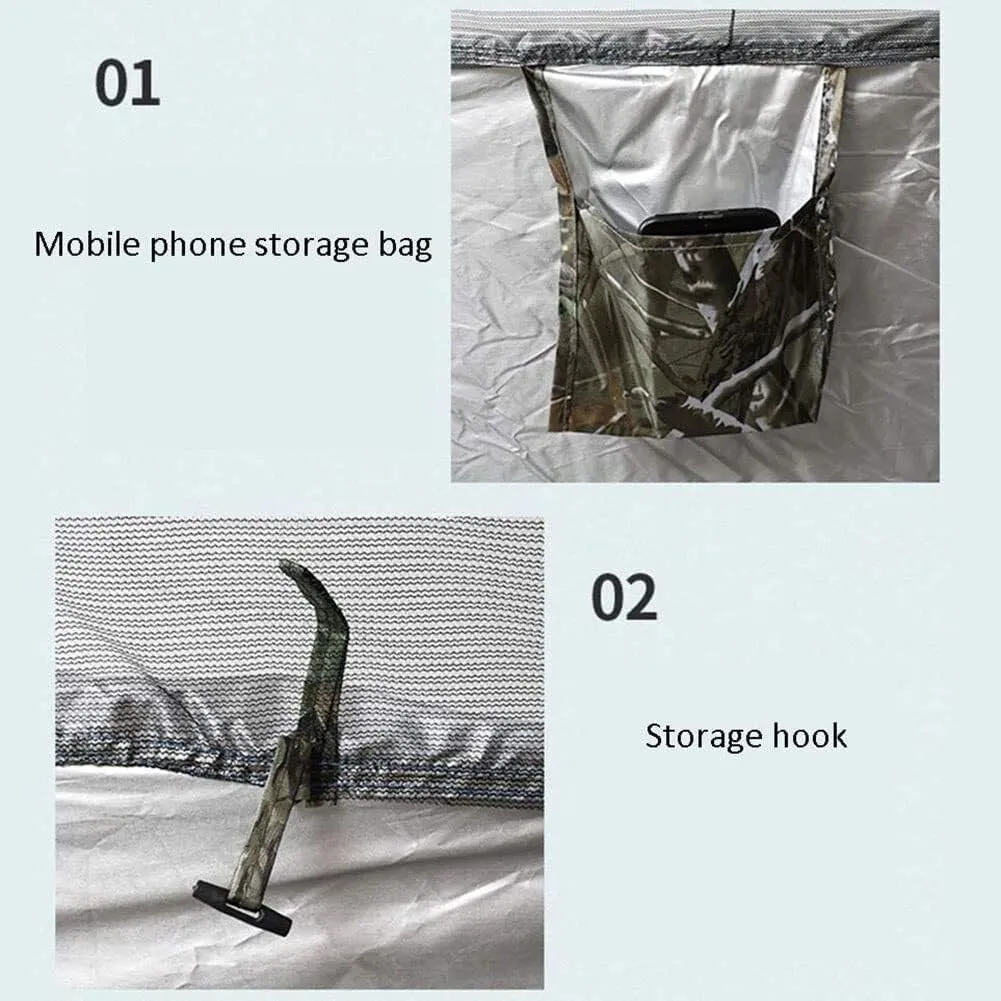 Ice Fishing Shelter Tent 2 People Ice Fishing Tent Sunshade Winter Ice Fishing Tents Large Space for Changing Outdoor Fishing Bathing Storage Room(Green)