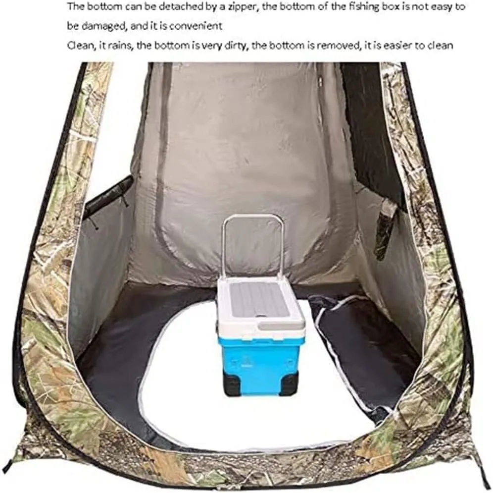 Ice Fishing Shelter Tent 2 People Ice Fishing Tent Sunshade Winter Ice Fishing Tents Large Space for Changing Outdoor Fishing Bathing Storage Room(Green)
