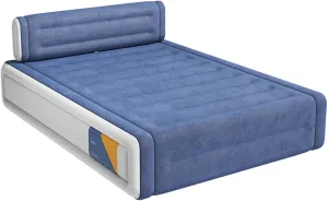 Inflatable Air Mattress, Double Blow Up Self-Inflating Guest Airbed with Flocked Surface for Camping or Home Use,191 * 137 * 46cm