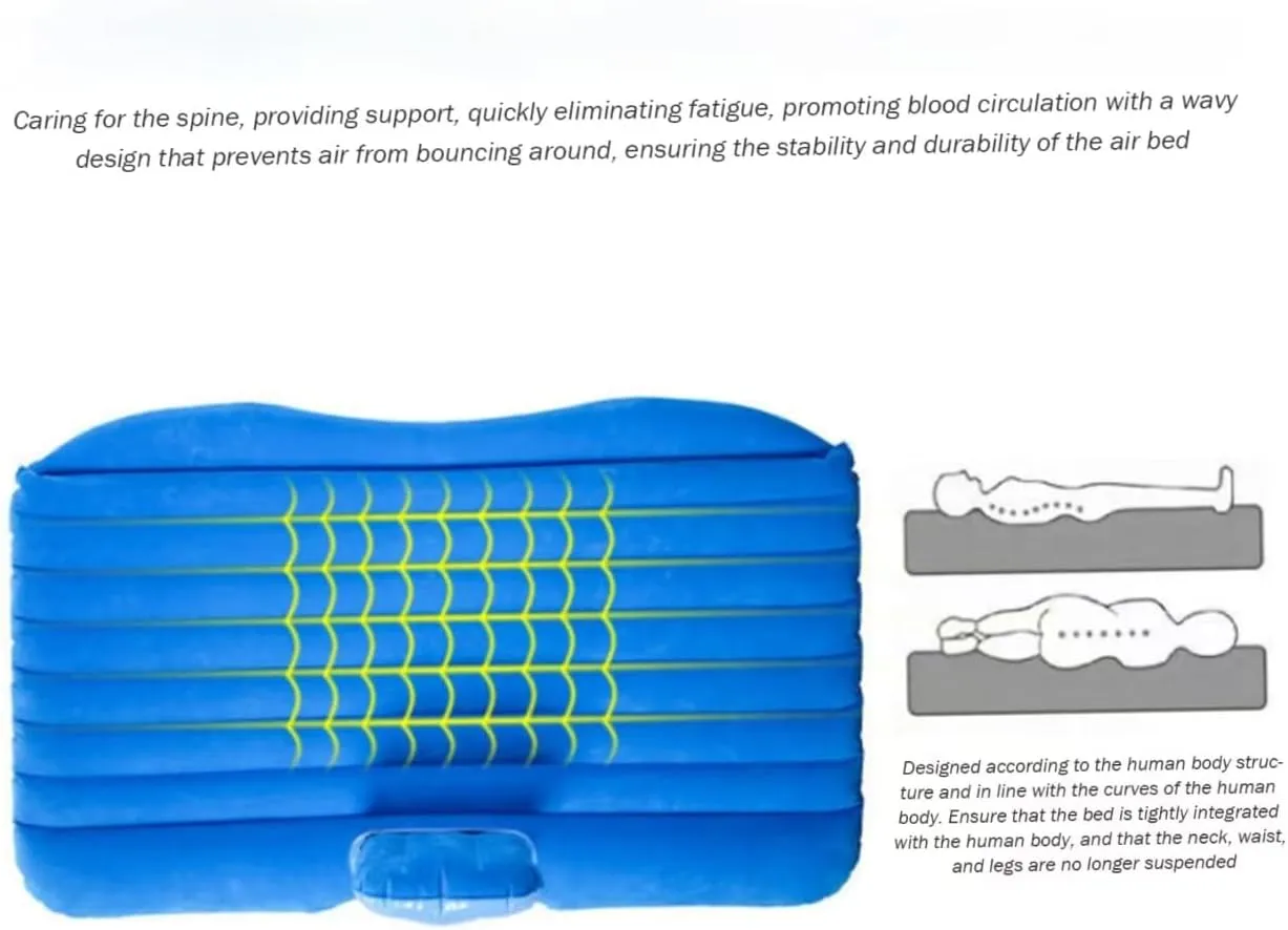 Inflatable Car Mattress for Land Rover Evoque 4door 2011-2015, Thickened Portable Collapsible Travel Mattress Sports Outdoors All Weather Use,B
