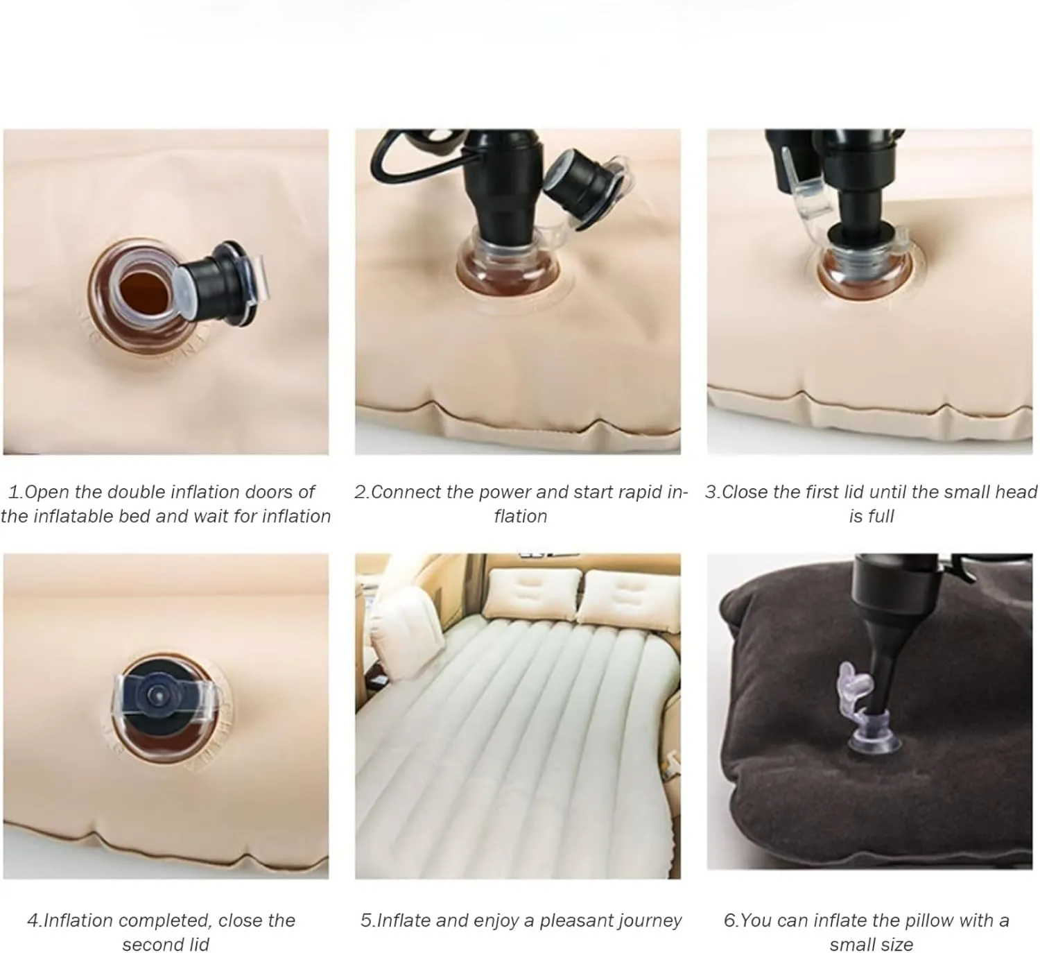Inflatable Car Mattress for Land Rover Evoque 4door 2011-2015, Thickened Portable Collapsible Travel Mattress Sports Outdoors All Weather Use,B