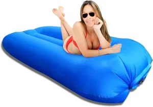 Inflatable Couch Blow Up Air Sofa Outdoor Picnic Folding Beach Chair Camping Gear Accessories Kids Air Mattress Beds for Adults Includes Travel Bag