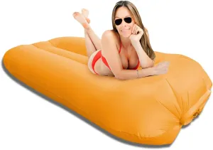 Inflatable Couch Blow Up Air Sofa Outdoor Picnic Folding Beach Chair Camping Gear Accessories Kids Air Mattress Beds for Adults Includes Travel Bag
