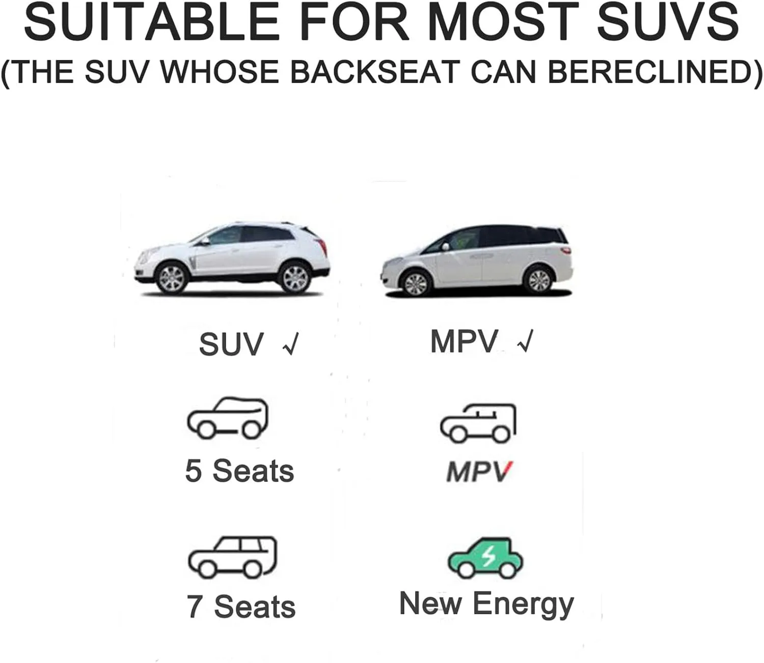 Inflatable SUV Air Mattress 3 in 1 Thickened Flocking Inflatable Car Camping Travel Air Mattress with 2 Pillows & Air Pump,Portable Car Sleeping Bed for SUV|MPV|Minivan