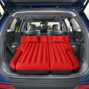 Inflatable SUV Air Mattress Bed Car Mattress for SUV, Double-Sided Flocking Travel Camping Bed Car Air Mattress, Car Sleeping Mattress Bed for Universal SUV with Car Air Pump 2 Pillows