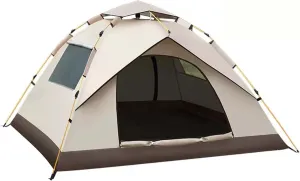 Instant Pop Up Camping Tent 83x79x53 Inch, Family Tent with 60s Setup, Waterproof Windproof 4 Seasons Tent for Camping, Hiking, Backpacking, Outdoor Adventures