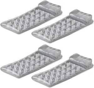 Intex 18-Pocket Mattress Suntanner Pool Lounger w/Headrest (4 Pack) | 58894EP